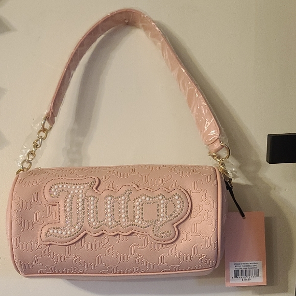 Juicy Couture Handbags - Juicy Couture Pink Shoulder Bag with Gold Hardware